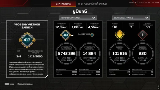 Продаю аккаунт Apex Legends!, Мастер, 1415 уровень, Реликвия: Есть