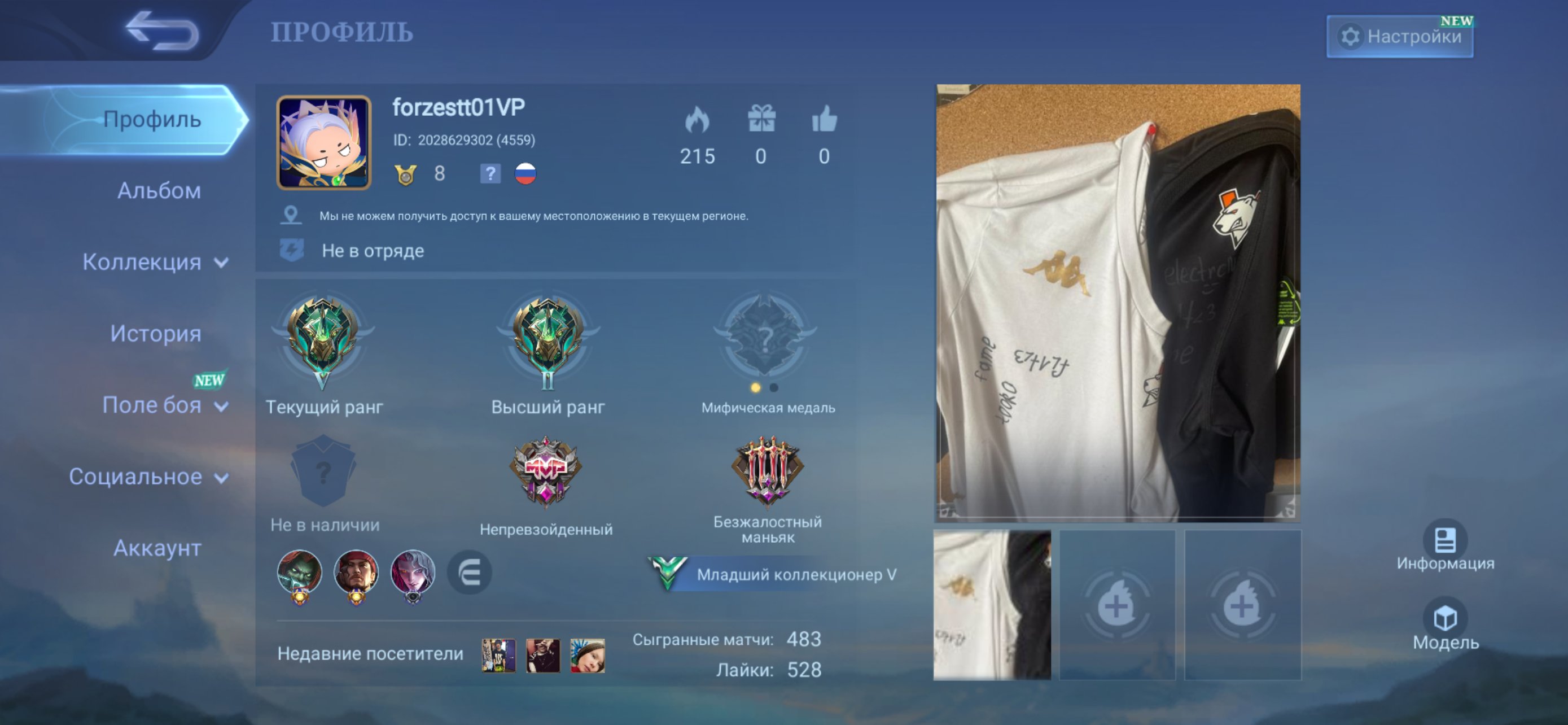 Account with Epic for playing in mlbb at second account, Sale, Rank: Epic, Level: 31, Winrate: 54%, Heroes: 51, Skins: 47