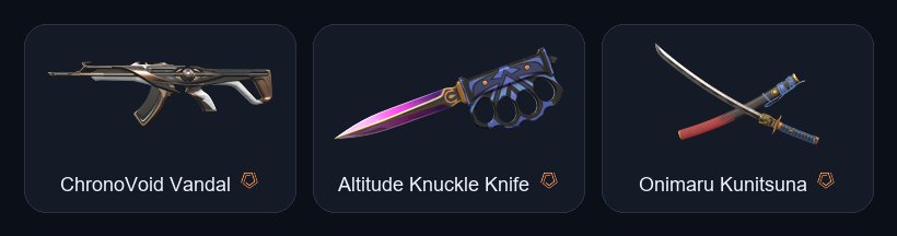 【 25000 VP 】【 Onimaru Kunitsuna 】 【 Oni Bundle 】 【 ChronoVoid Vandal 】 【 Prime//2.0 Phantom 】, Sale, Ranked unlocked, Agents: 24, Skins: 17