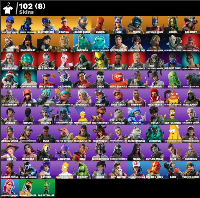 🔥 102 SKINS | LVL 1675 | BLUE TEAM LEADER • ROGUE AGENT • OPTIMUS PRIME • HADES | VOLLER ZUGRIFF 🔥, Verkauf, Skins 102
