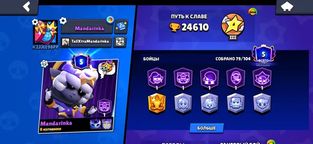 URGENT SALE the account is old, there may be old skins, trophies 24610, brawlers 79, primes 5