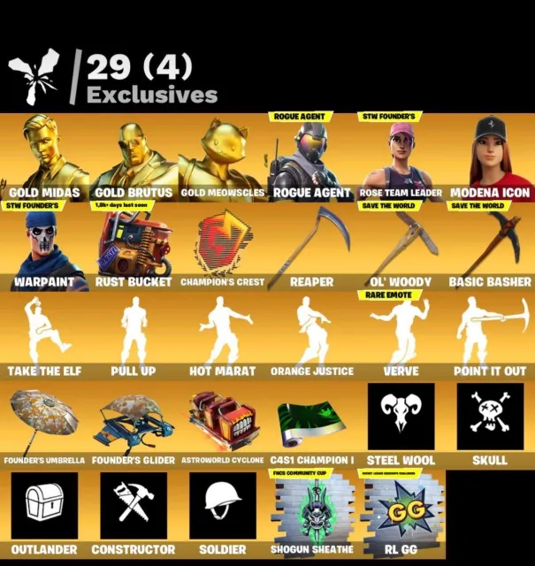 120 SKINS💝ALTER PVE💝GOLDEN MIDAS💝ROGUE AGENT💝✅EMAIL + GARANTIE✅, Verkauf, Skins 120