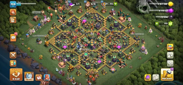 🌸Fat account🌸3 games CoC/BS/CR🌸Full 14 TH🌸80/85/47/56/30🌸Skins/Designs🌸9 Epics🌸, 14 TH Native Village, 9 TH Builder