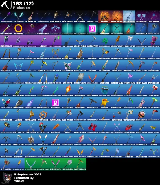 🔥 Fortnite Account | 109 Skins | 163 Pickaxes | 105 Emotes GET GRIDDY, Sale, skins 109
