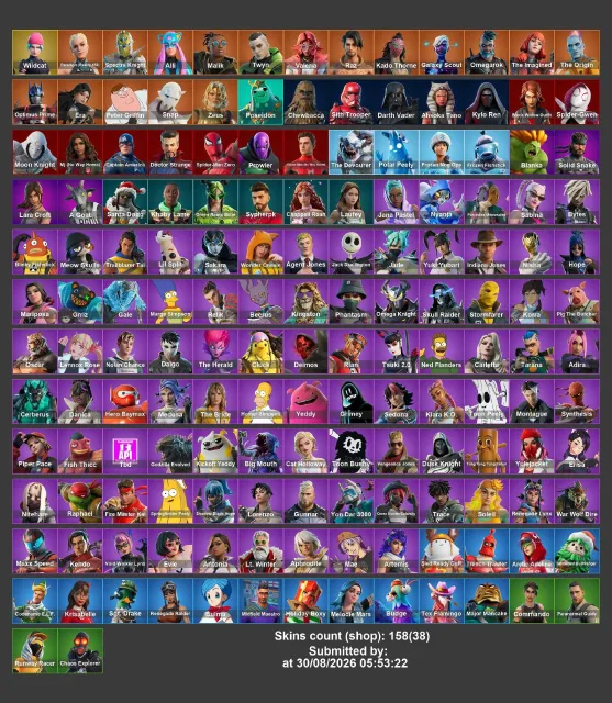 #R8565[PC/PSN/XBOX] 158 skór | Renegade Raider | Wildcat | Paradigm (Reality-659, Sprzedaż, skór 158