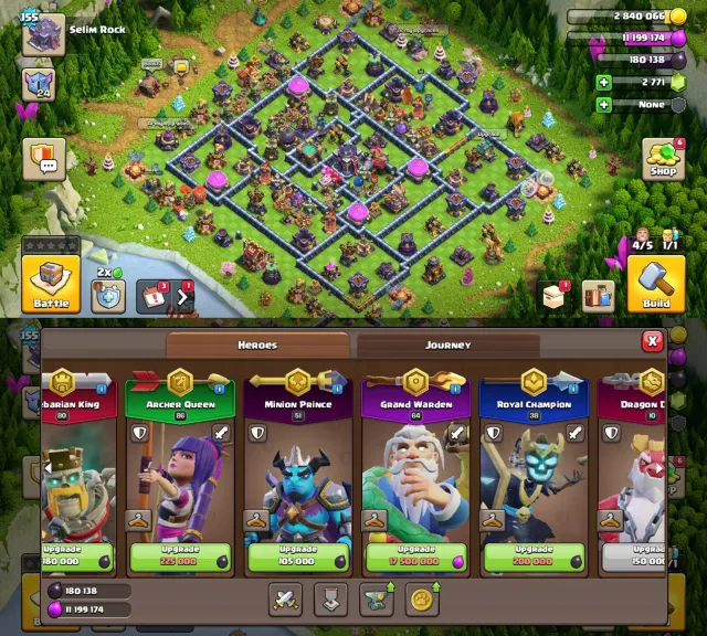 👑🔥 TH-15 MAXED 💎⚡ 80/86/64/38 🏆 Duke MAX 👑✦ 1700+ CWL MEDALS 🥇🔥 18x HIGH EPIC 💎✨, 15 TH Home Village, 8 TH Builder Base