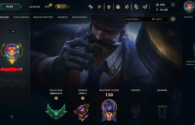 🔑NA🔑65% Winrate🔑S16 Emerald IV🔑S16 Diamond IV MMR🔑Handleveled🔑65 Champs🔑11 Skins, Sale, level 48, champions 65, skins 11, Emerald
