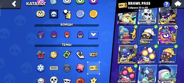⭐ 67 out of 104⭐🏆41124🏆💎👻80 SKINS💎15 TITLES✅KIIRO MEOWLETT,TITANIUM MACY'S, trophies 41124, brawlers 67, primes 19