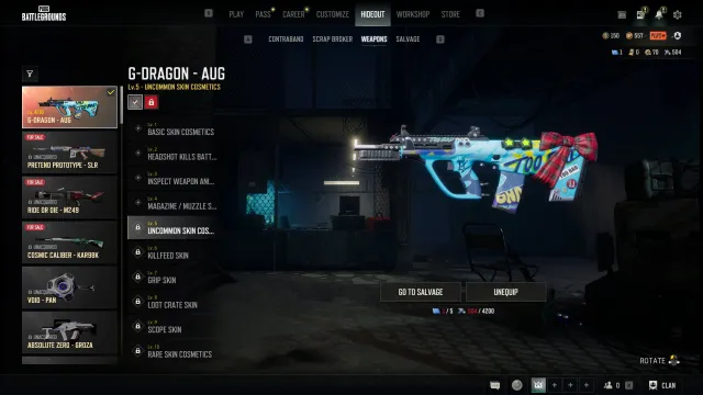 🔥AUG G-DRAGON LVL 4🔥AESPA NINGNING🔥17SHOU🔥PNC2025🔥40+ ОРУЖИЙ💥ОДЕЖДА💥4 BATTLESTAT💥EYEPATCH, Есть BATTLEGROUNDS Plus