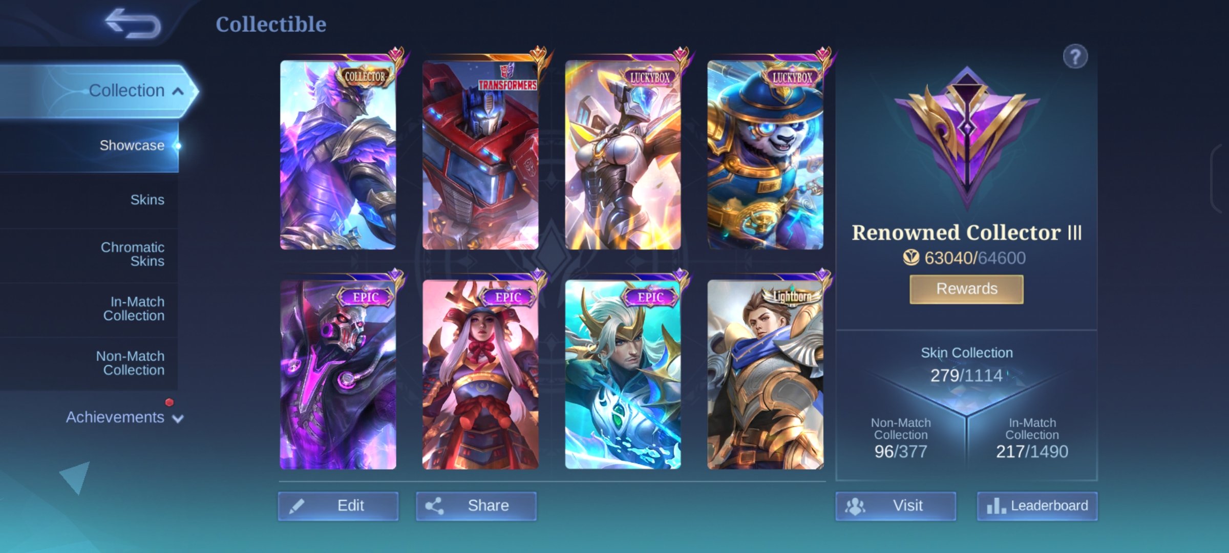 TRANSFORMER JOHNSON OPTIMUS PRIME COLLECTOR GOSSEN 2 LAKIBOXA +, Sale, Rank: Epic, Level: 136, Winrate: 53%, Heroes: 133, Skins: 244