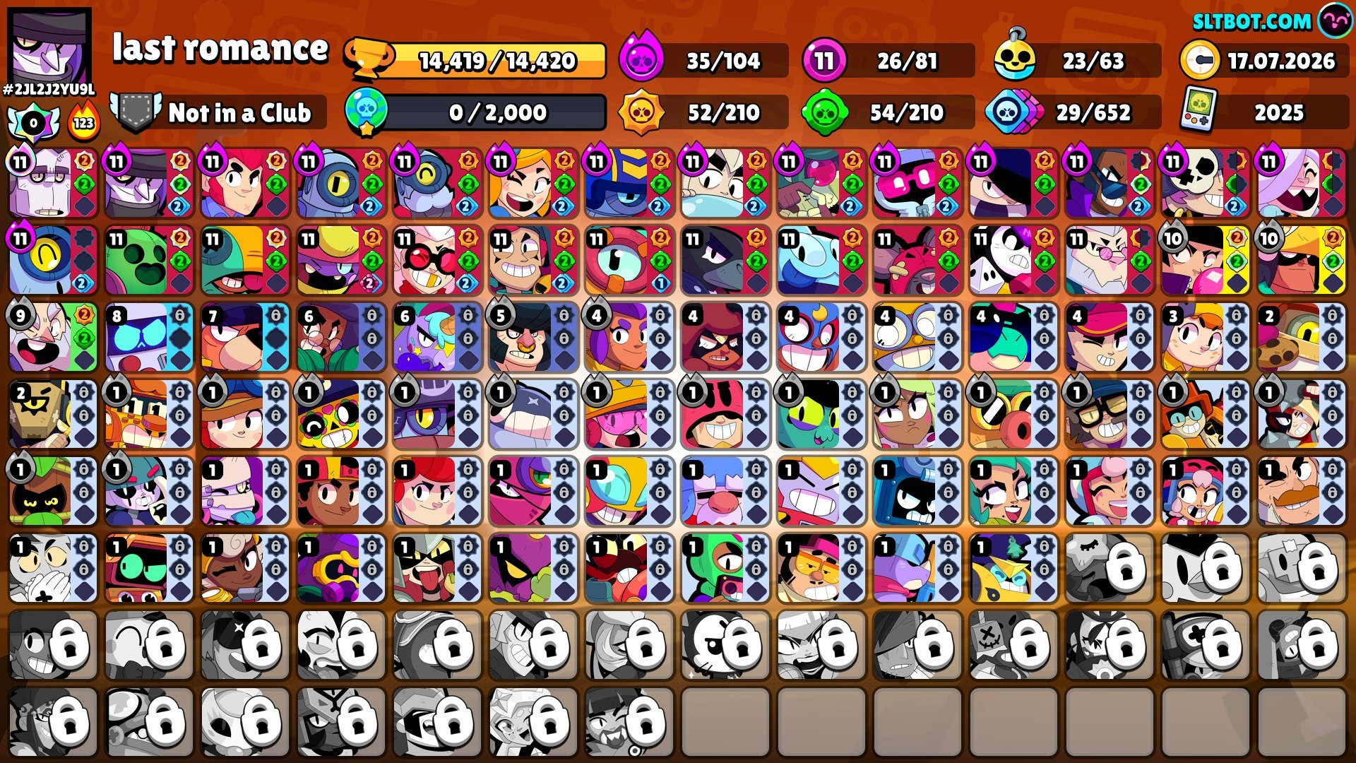 Good account for ranked. master 2 peak, trophies 14000, brawlers 81, primes 3
