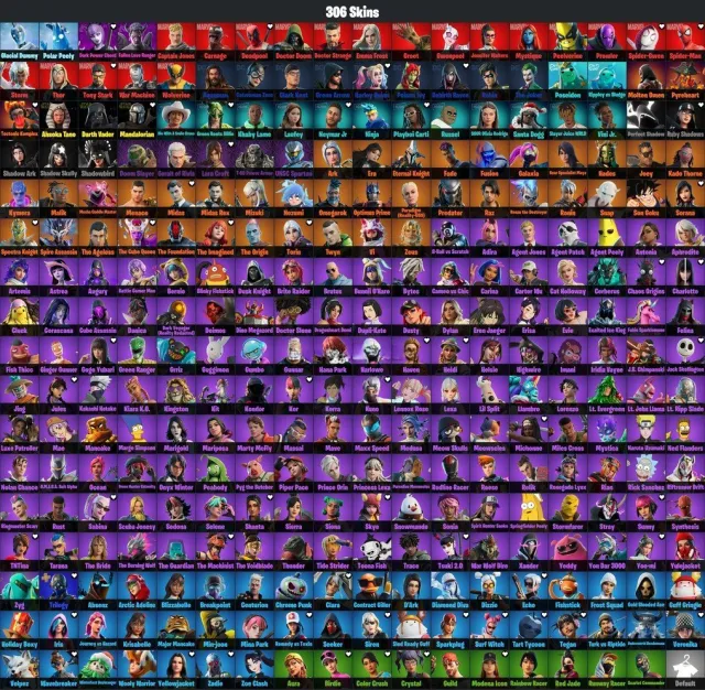 Kreatywny KONTO LEVINTHAN AXE FORTNITE 307 SKINÓW ZOBACZ OPIS, Sprzedaż, skiny 307