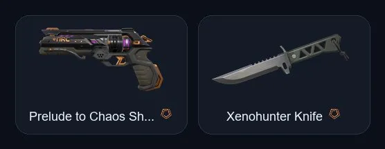 【 Xenohunter Knife 】【 Prime Vandal / Prime Bucky 】【 Reaver Phantom 】【 Prelude to Chaos Sheriff 】, Sale, Bronze 2, Agents: 21, Skins: 17