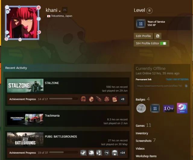 🟢🟡【 CS 2 Prime 】【 7 МЕДАЛЕЙ + 11 ЛЕТ ВЫСЛУГИ 】【 942 ЧАСА В КС 】【 8 LVL STEAM 】【 FC НЕ ЗАРЕГАН 】🟡🟢, Продажа, С инвентарем, Есть PRIME