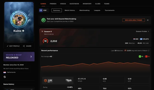 🌈1952 МАТЧА🔥2202 ELO🟢🟪ВЕРИФИКАЦИЯ ПРОЙДЕНА🍎💎ТОП ОФОРМЛЕНИЕ💎🍎10 LVL FACEIT✅⭐️🔥, Продажа, Инвентарь пуст, Нет PRIME, FACEIT, 2202 ELO, Зарегистрирован: Да