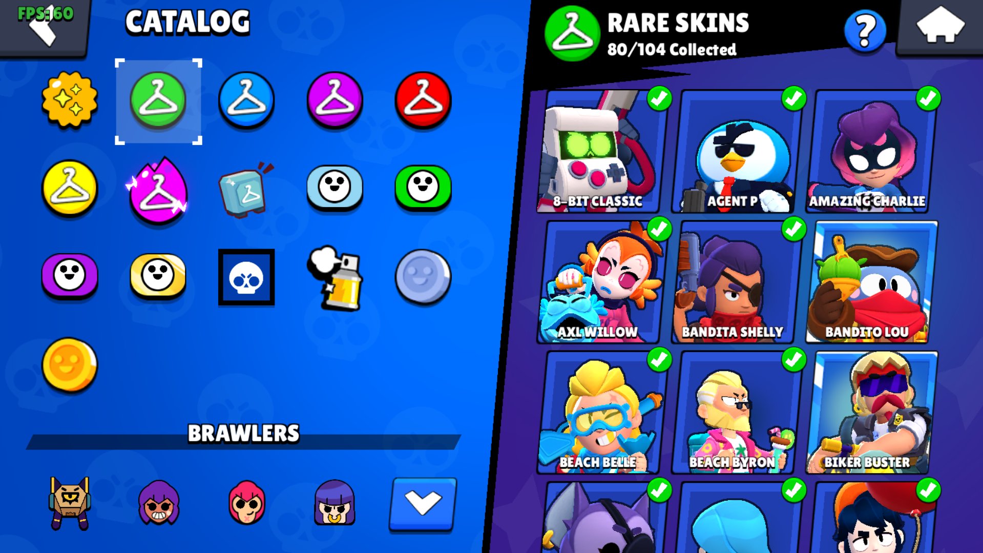 🏆26985 trophies🏆👤96 of 103👤🧩COLT'S MECHA🧩🍓STAR PATROL🍓🌺ANTIVIRUS 8-BIT🌺☘️🎀238 SKINS🎀, trophies 26985, brawlers 96, primes 10