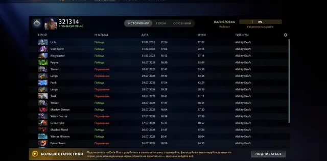 ✅ Calibration 🌟 0% ~{1400 mmr} 🌟 Trophy level 37 🌟Last game 07/31/2026✅, Sale, 1400 MMR, 7521 Behavior score, 7521 вежливости, 692 games