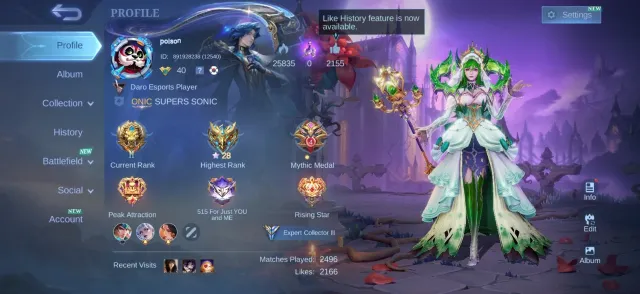 Fluffy floryn💥epic vexana💥Lunox💥khufra💥mewkin silvana💥lesley💥dragon masha💥estes💥emblem, Продажа, Ранг: Легенда, Уровень: 40, Процент побед: 60%, Герои: 90, Облики: 157