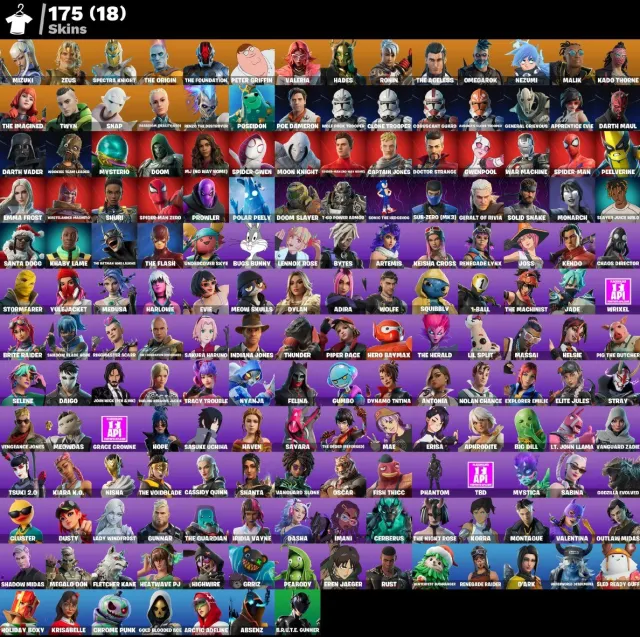 👕 175 skins 🎮 2549 Level 💰 400 V-bucks 💰 Renegade Raider | Mizuki | Zeus | Spectra Knight | The, Sale, skins 175