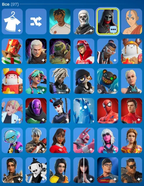 97 skins|energy|lara croft|platinum, Sale, skins 97