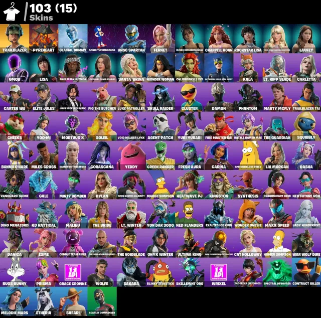 🔥Fortnite Account | 103 Skins | Sonic the Hedgehog, UNSC Spartan, Chappell Roan, Kim Kardashian 🎮, Продажа, скины 103