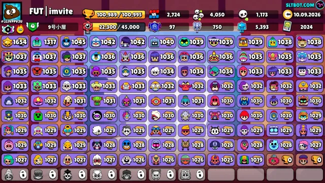 🏆100K🏆⭐️97PRIMES🟡34K Coins🟡💎221 Crystals💎✨34K BLINGS, 100989 trophies, 99 brawlers, 97 primes
