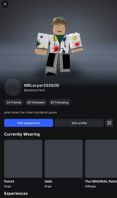 [OG 2011] Male nickname jaseboyfriend (without numbers) | Follower BLOXUN (WITH CHECKMARK) | Hoodie Paintball 2011, Sale, Voice chat: No