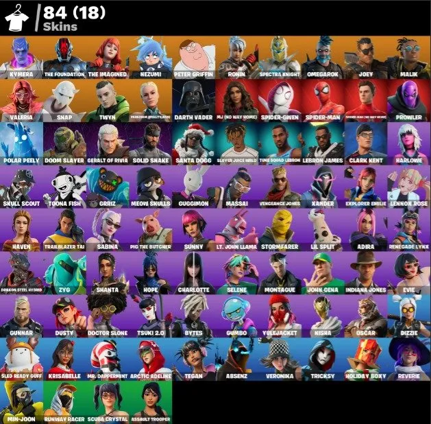 [PC/XBOX/PSN] 🔥 LVL 1255 | ⭐ 84 RARE SKINS | Kymera + The Foundation + The Imagined | ✅ FULL ACCESS, Продажа, скины 84