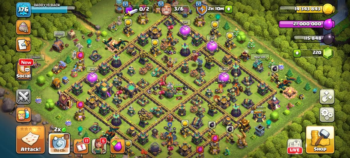 🟥⬛🛑Th 14 FULL MAX🛑⚫XP 175🛑⚫Heroes Level-K85/Q85/MP60/W60/RC30🛑⚫Gems 290🛑⚫With Gmail🛑⚫Full Access, 14 TH Main Village, 10 TH Builder