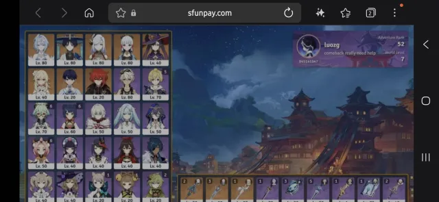 Genshin Impact, Accounts, ASIA, Shenhe + sigil, Traveler, Odette, Ayaka 🌸AUTO delivery🌸, Any platform, Email linked, Lumine, Levelled up, AR 52