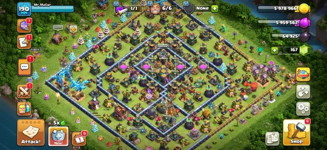 14 TH | 167 GEMS | 6 BUILDERS | 7 EPIC TROPHIES | 10 CWL | LOTS OF MAGIC ITEMS, 14 TH Home Village, 10 TH Builder Base