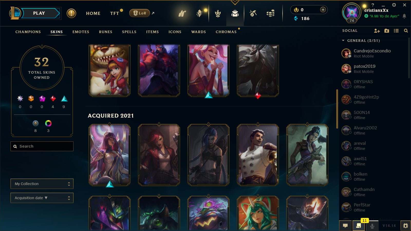 [ EUW ] -74 LEVEL - 32 SKINS - HONOR LVL 2 - 56 CHAMP - FULL ACCESS - RERA ACC, Sale, level 74, champions 56, skins 32, Unranked