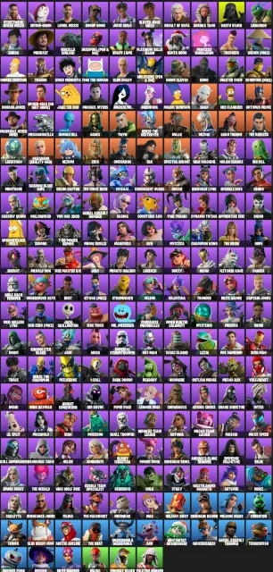 ✅406 Skins/Pickaxes. Messi,Snoop,Juice,Geralt,Vader,Billie,Spider-Man,Homer,Mr. Beast,DeadPool,Kong, Sale, skins 206