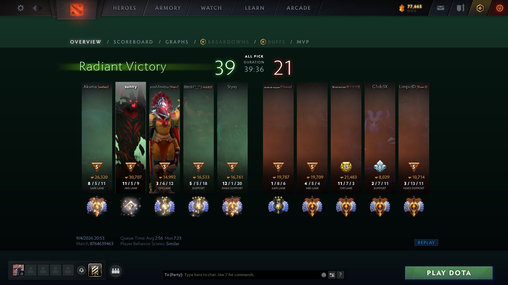 Steam account Counter-Strike 2 PRIME + Native Mail 6 lvl faceit 1294 elo + Titan in Dota 2, Sale, Empty, Yes PRIME, 16000 CS Rating, Competitive