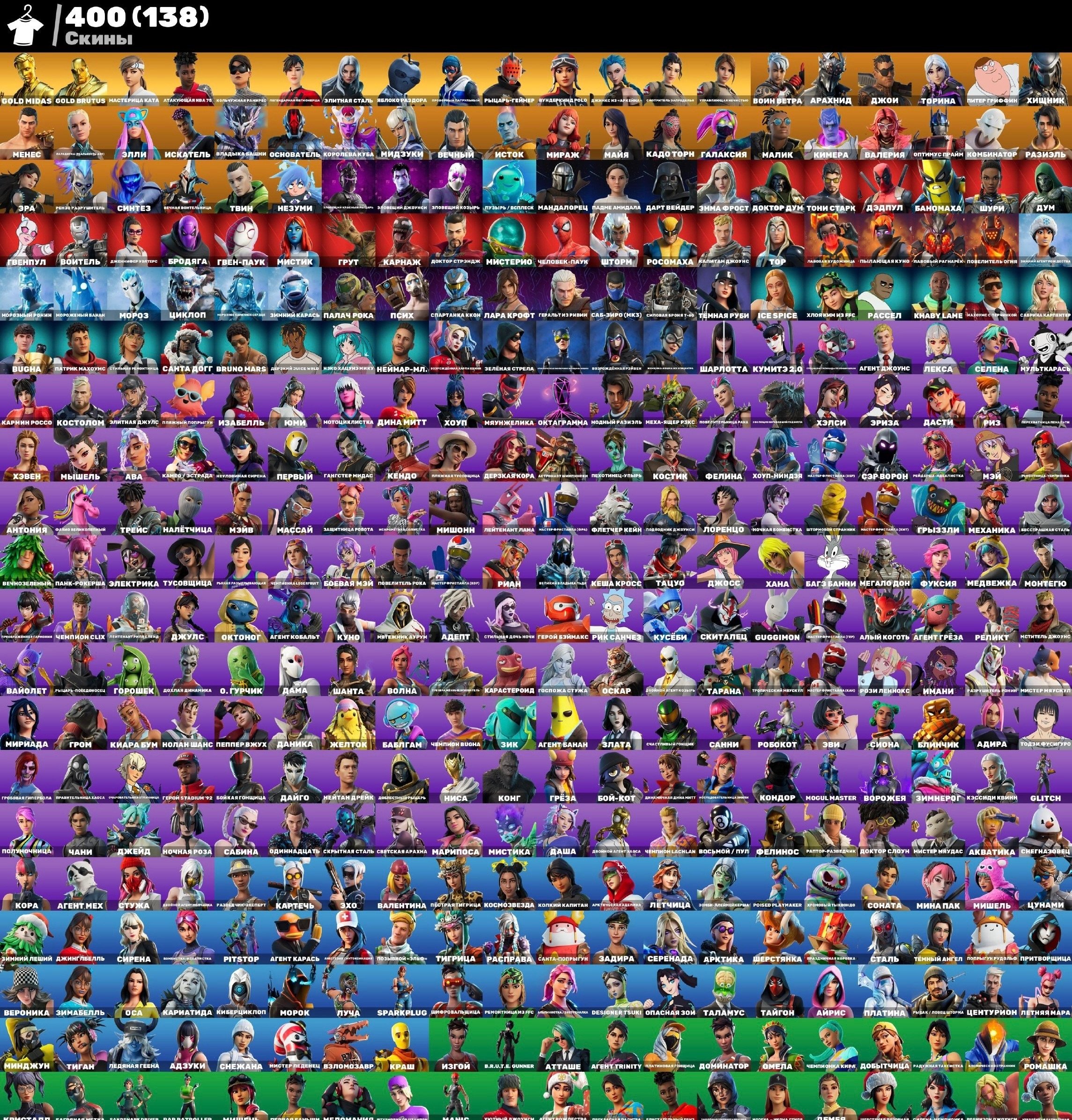 Selling my account: 400 Sins, 6k PR at peak — $100., Sale, skins 400