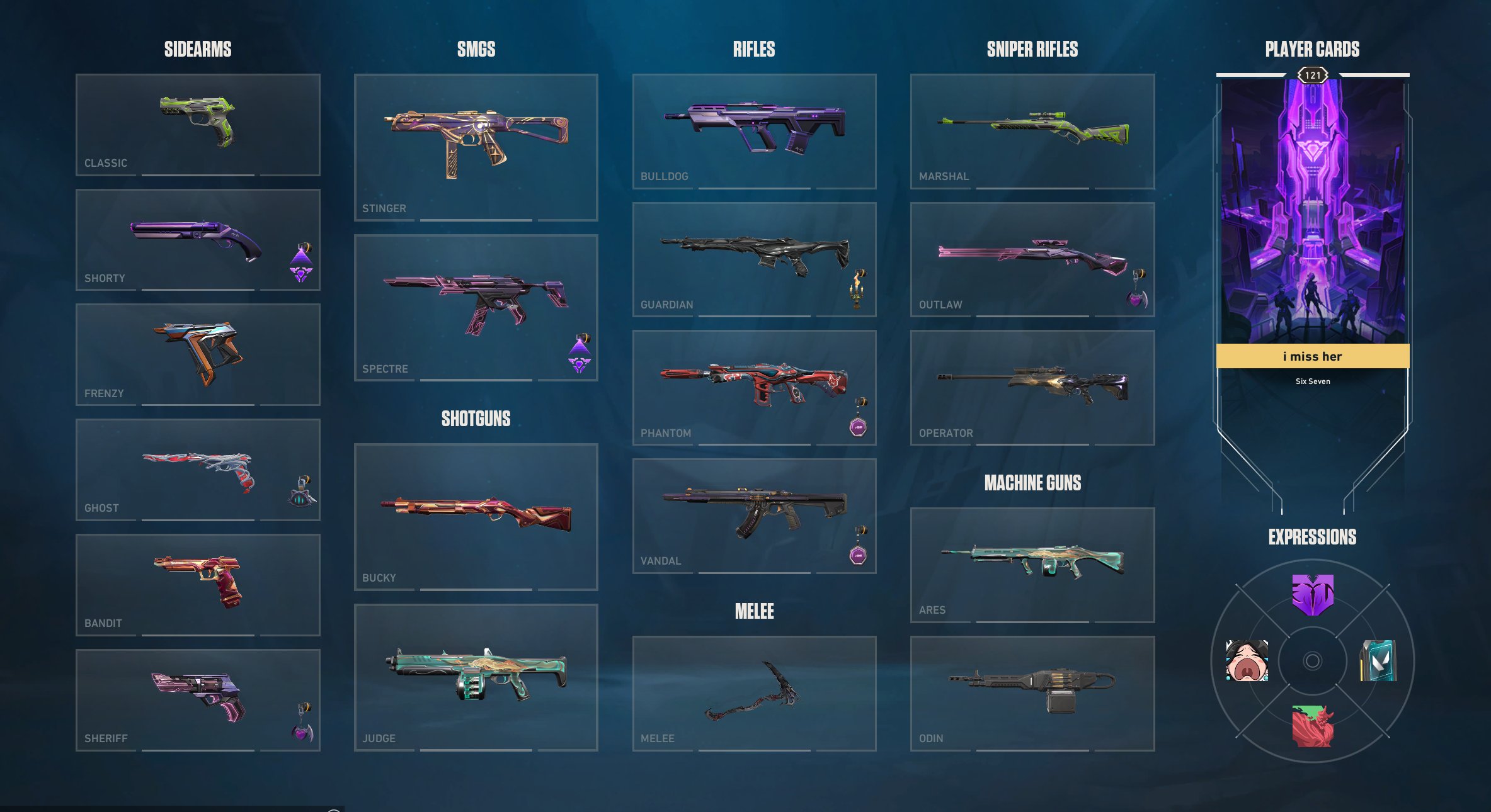EU, personal account, full EX.O set + Nocturnum knife + Chaos Vandal + Bubblegum Phantom, Sale, Platinum 2, Agents: 24, Skins: 62