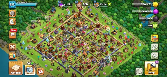 16 TH - FULL | 497 GEMS | 6 BUILDERS | 13 EPIC TROOPS | 10 CWL | LOTS OF MAGIC ITEMS, 16 TH Home Village, 10 TH Builder Base
