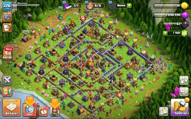 16 TH | 226 LVL | 95/95/70/70/45/1 | full equipment + 1.4k gems, 16 TH Home Village, 10 TH Builder