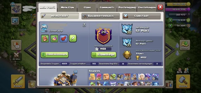TH18 full (almost) + a bunch of skins and decorations, 18 TH Native Village, 10 TH Builder