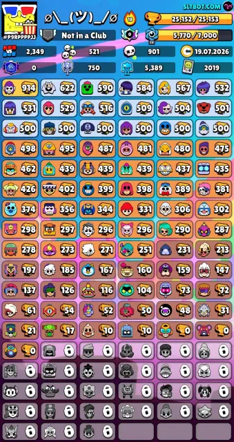 🫢🫢🫢🫢Krytoi akkaunt brawl stars 79/100🔥🔥🔥, trophies 25100, brawlers 79