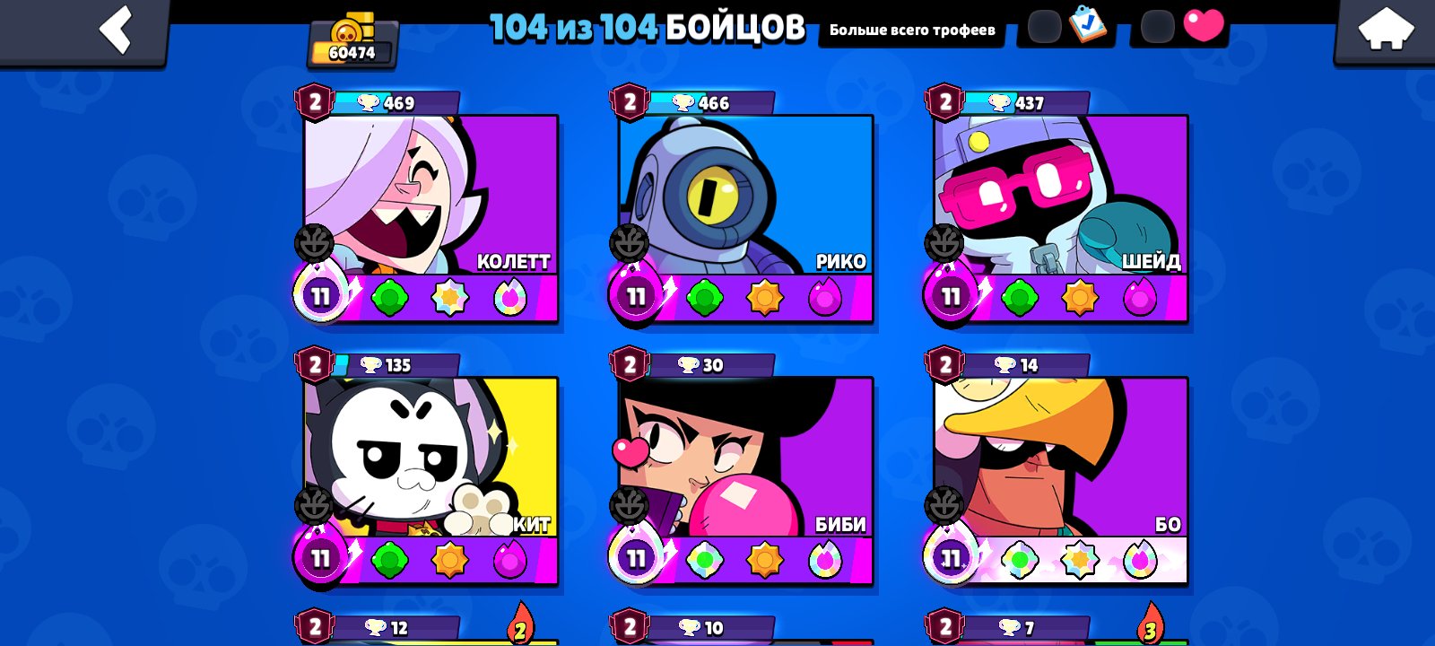 I'll sell a top account with all the brawlers if you need any screensho, trophies 60000, brawlers 105, primes 35
