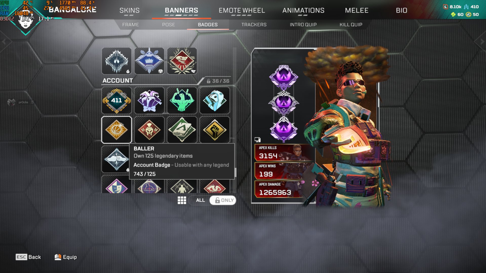 Personal Account with 7 herlooms, Master, 1470 level, Relic: Yes