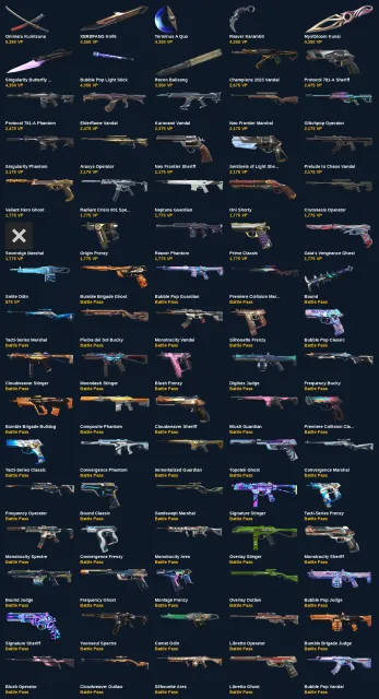 HV33 EU Skins (109): Melee: Onimaru Kunitsuna, Knife XERØFANG, Terminus A Kuo, Sale, Under calibration, Agents: 24, Skins: 109