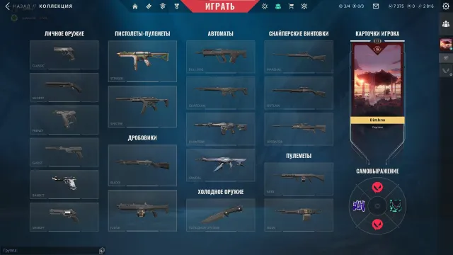 💯TR🥦Full access💫17lvl💫Cheap donation🥦Account has 7375 VP, battle pass purchased, Calibration not opened, Agents: 7, Skins: 3