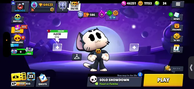 Selling personal account, 64600 trophies, 99 brawlers, 53 primes