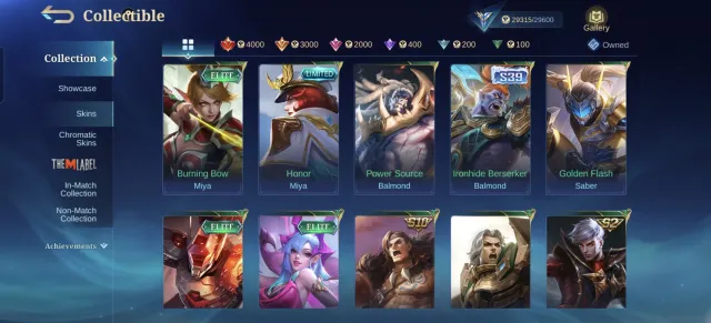 8-year account🤯 Collector Natalia SABER 4X🤐 VENOM 3X🚨Meowkin Julian🥰, Sale, Rank: Legend, Level: 75, Win rate: 55%, Heroes: 104, Skins: 158