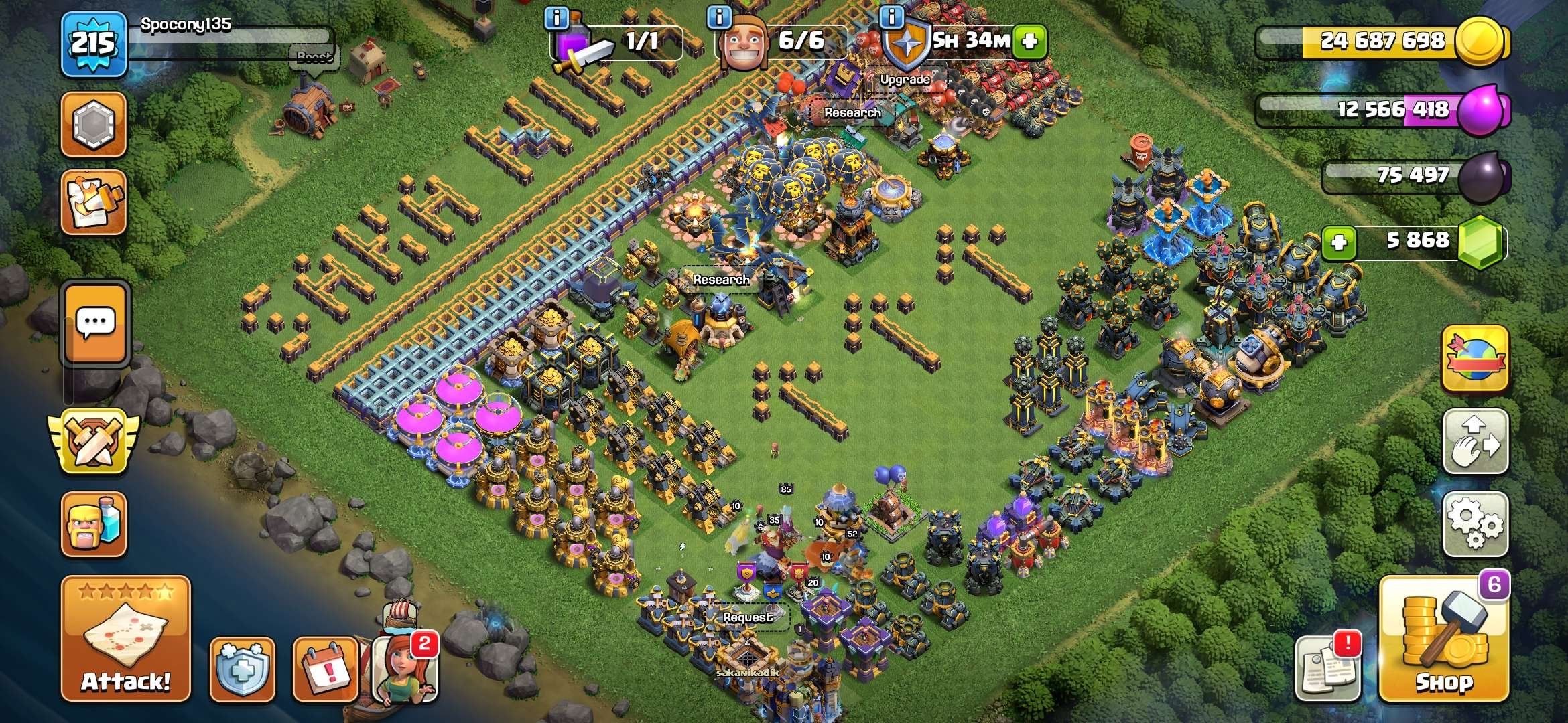 TH18 | 52/85/47/35/20/5 Heroes | Almost Max Defence | TH14/15 Walls | Safe Account, 18 TH Main Village, 10 TH Builder