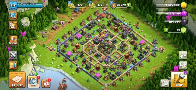 Top account TH17 with top gear and upgrades + discount on the account, 17 TH Home Village, 10 TH Builder