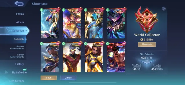 Pacquiao💥3 STARWARS💥KUNGFU💥3 HERO DAWNING💥5 LEG💥Many Asp, Kofa, Collectors and others, Sale, Rank: Mythical, Level: 136, Win rate: 53%, Heroes: 133, Skins: 628