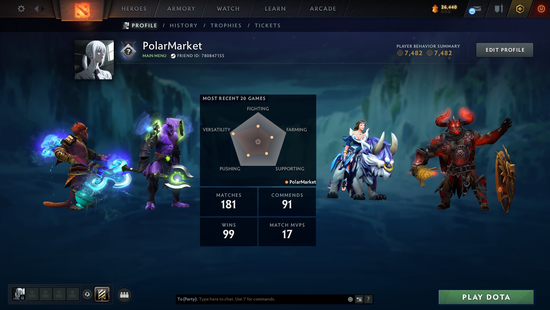 🔹CALIBRATION ✦︎ RANKED UNLOCKED 🔹, Sale, 7482 Behavior score, 7482 вежливости, 181 games